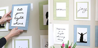 create a black and white wall collage