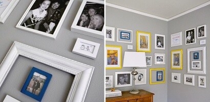 create a corner gallery wall with command picture hanging strips
