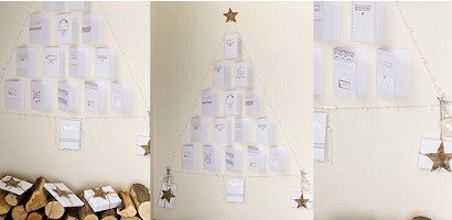 Christmas Tree Holiday Card Display
