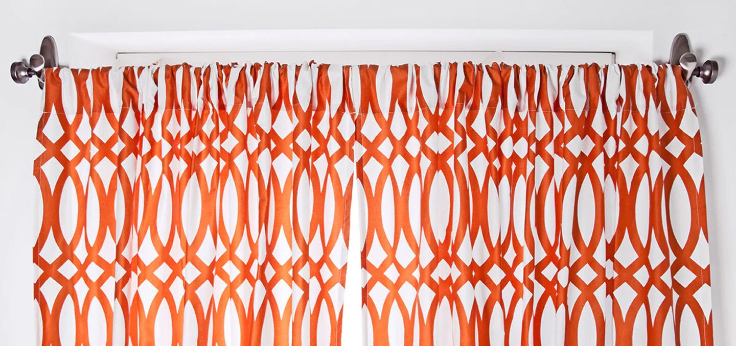 Using Command as strong adhesive hooks for hanging curtains
