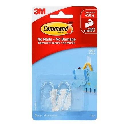 Command™ Small Hooks Clear
