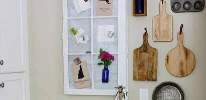 hang kitchen utensils on the wall