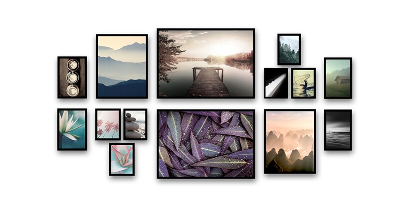 gallery wall ideas in timeline design
