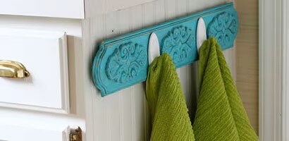 Create a dish towel rack with Command hook