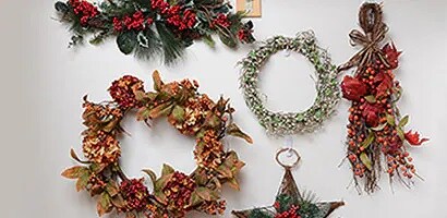Store your seasonal wreaths with Command hooks