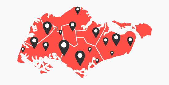 map of Singapore
