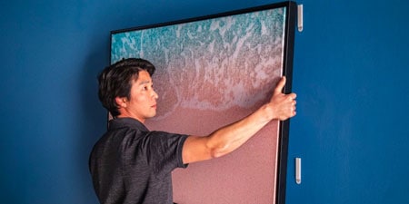 use command picture hanging strips, hangers and hooks to decorate your walls with pictures, art, or paintings