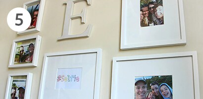 instagram selfie wall using picture hanging strips
