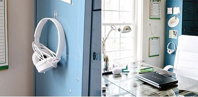Hang office supplies with Command utensil hooks