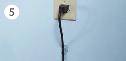 Keep power cords organised with Command™ Clips
