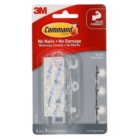 Command™ Clear Round Cord Clips
