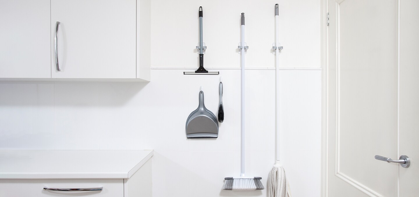 Broom and mop organiser from Command
